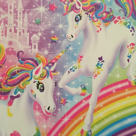 Lisa Frank Unicorn matted Art Neon Pop rainbow - Picture 2 of 3